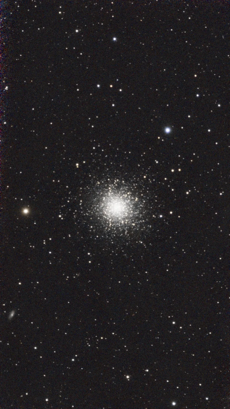 M13 Hercules Cluster — raw capture vs. finished